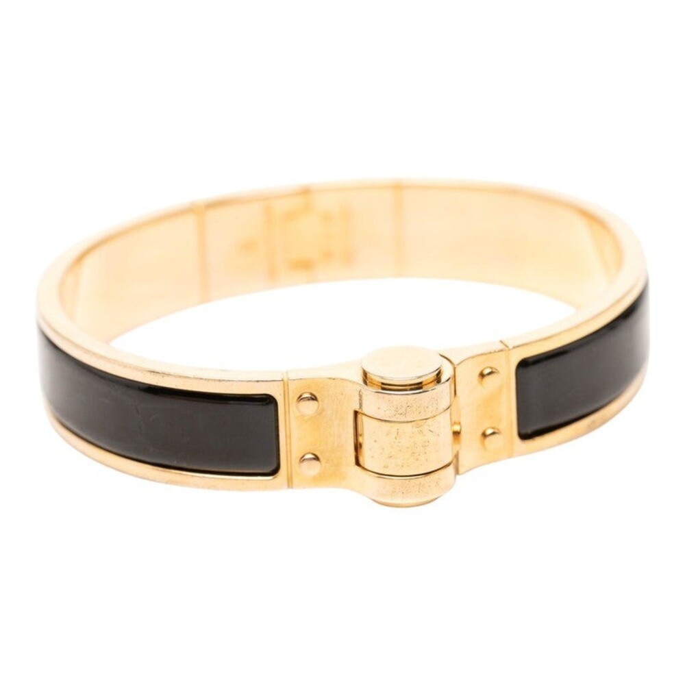 Hermes Charniere Bracelet Gold Black Plated